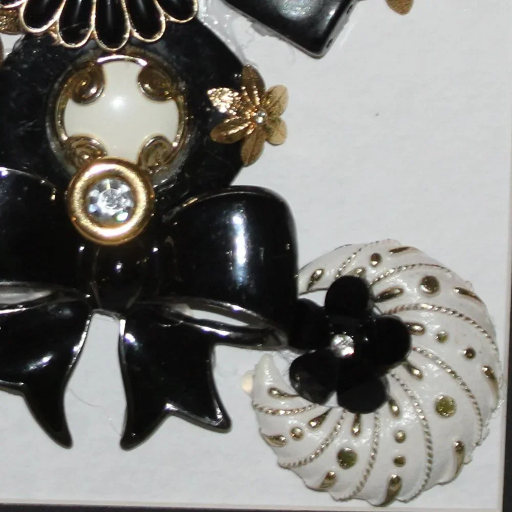 Original Framed Collage Jewelry Art Wall Decor